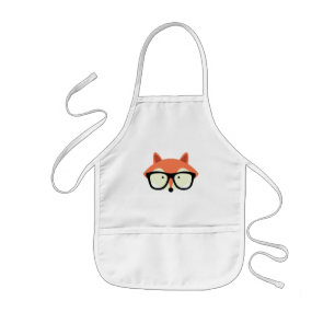 Cute Hipster Red Fox Kinder Schort