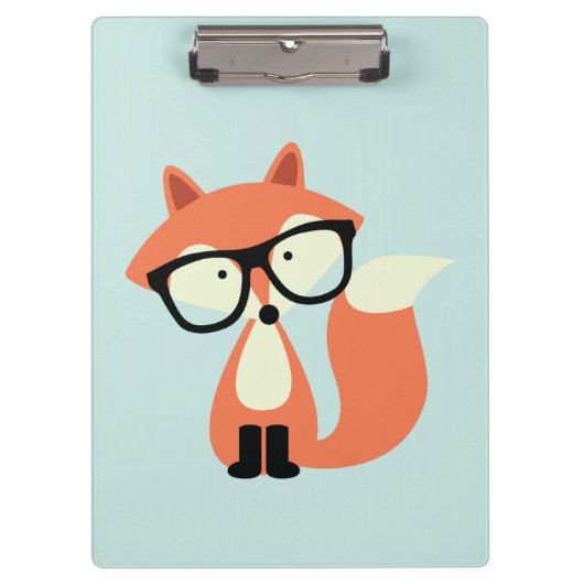 Cute Hipster Red Fox Klembord (Voorkant)