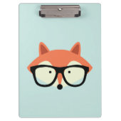 Cute Hipster Red Fox Klembord (Voorkant)