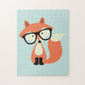 Cute Hipster Red Fox Legpuzzel (Verticaal)