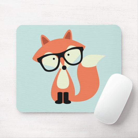 Cute Hipster Red Fox Muismat (Met muis)