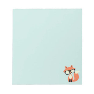 Cute Hipster Red Fox Notitieblok