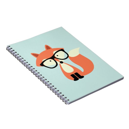 Cute Hipster Red Fox Notitieboek (Rechterzijde)