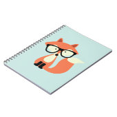 Cute Hipster Red Fox Notitieboek (Linkerzijde)