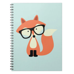 Cute Hipster Red Fox Notitieboek