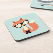 Cute Hipster Red Fox Onderzetter (Linkerzijde)