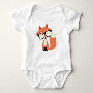Cute Hipster Red Fox Romper