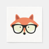 Cute Hipster Red Fox Servet (Voorkant)