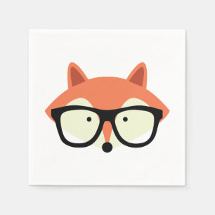 Cute Hipster Red Fox Servet