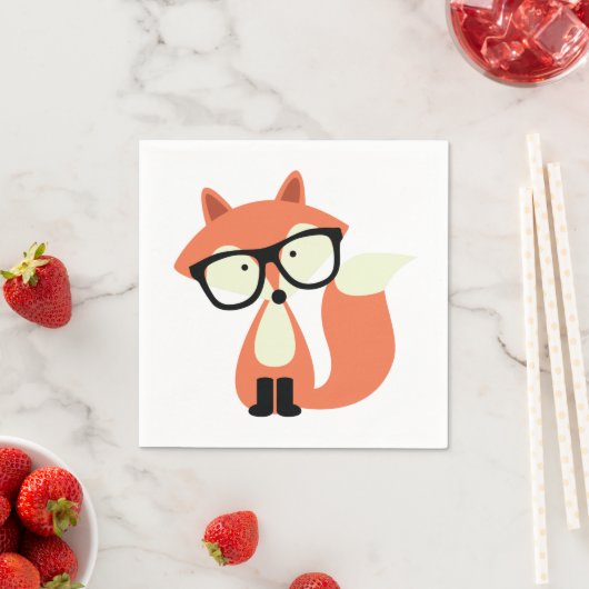 Cute Hipster Red Fox Servet (Insitu)