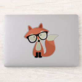 Cute Hipster Red Fox Sticker