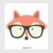 Cute Hipster Red Fox Sticker (Vel)