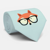 Cute Hipster Red Fox Stropdas (Opgerold)