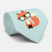 Cute Hipster Red Fox Stropdas (Opgerold)