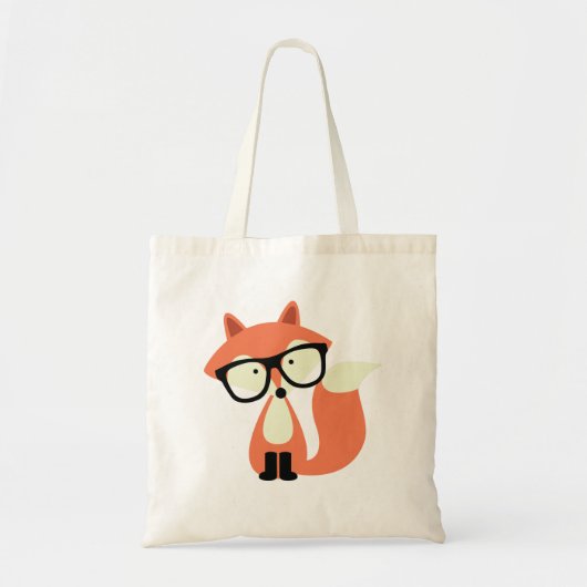 Cute Hipster Red Fox Tote Bag (Voorkant)