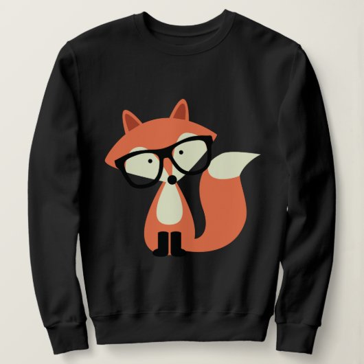 Cute Hipster Red Fox Trui (Design voorkant)