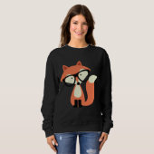 Cute Hipster Red Fox Trui (Voorkant volledig)