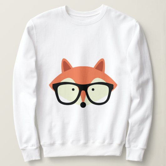 Cute Hipster Red Fox Trui (Design voorkant)