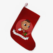 Cute Hispanic baby cartoon Kleine Kerstsok (Voorkant (Hangend))