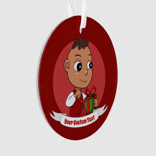 Cute Hispanic baby cartoon Ornament (voorkant)