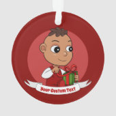 Cute Hispanic baby cartoon Ornament (achterkant)