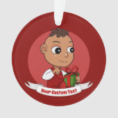 Cute Hispanic baby cartoon Ornament (voorkant)