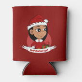 Cute Hispanic girl met lang zwart haar Blikjeskoeler (Voorkant)