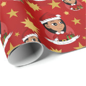 Cute Hispanic girl met lang zwart haar Cadeaupapier (Rol Hoek)