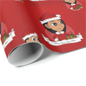 Cute Hispanic girl met lang zwart haar Cadeaupapier (Rol Hoek)