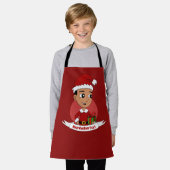 Cute Hispanic Kerstboy cartoon Schort (Gedragen)