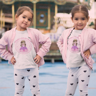 Cute Hispanic Princess Custom Girls Birthday Party T-shirt