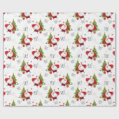 Cute Ho Ho Ho Modern Kerstkerstkerstkerstkerstman Cadeaupapier (Vlak)