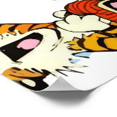 Cute Hobbes die lachen op de grondwerkhemden Poster (Hoek)