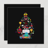Cute Hockey-kerstsierboom Funny Gift Boy Kaart (Voorkant / Achterkant)