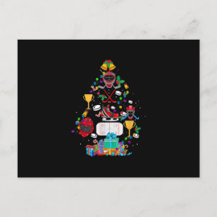 Cute Hockey-kerstsierboom Funny Gift Boy Uitnodiging Briefkaart