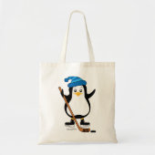 Cute Hockey Penguin met Hockey Stick Tote Bag (Voorkant)