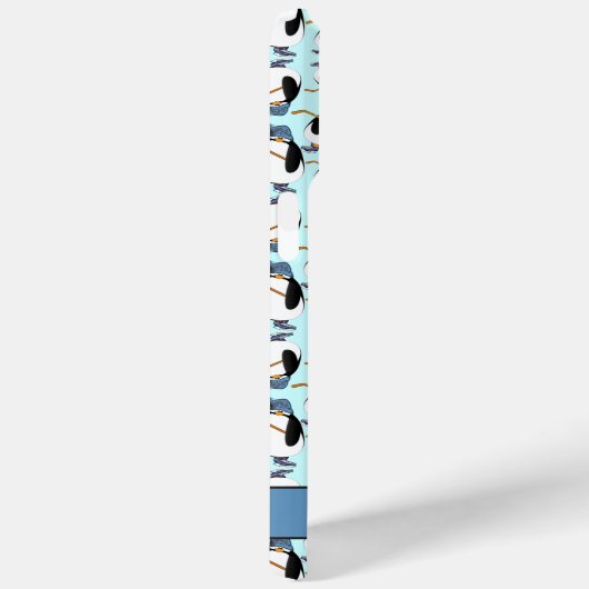 Cute Hockey Penguin Patroon Kies Kleur Case-Mate iPhone Case (Achterkant / Rechts)