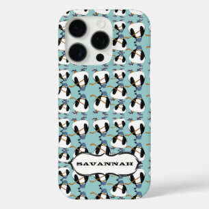 Cute Hockey Penguin Patroon Kies Kleur iPhone 16 Pro Hoesje