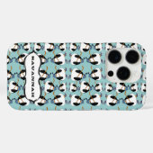 Cute Hockey Penguin Patroon Kies Kleur Case-Mate iPhone Case (Achterkant (horizontaal))