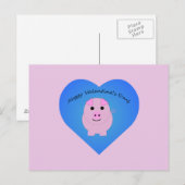 Cute Hoggy Valentijnsdag Briefkaart (Voorkant / Achterkant)