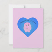 Cute Hoggy Valentijnsdag Notitiekaartje (Voorkant)