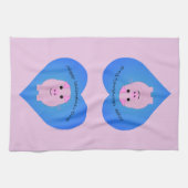 Cute Hoggy Valentijnsdag Theedoek (Horizontaal)