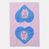 Cute Hoggy Valentijnsdag Theedoek (Verticaal)