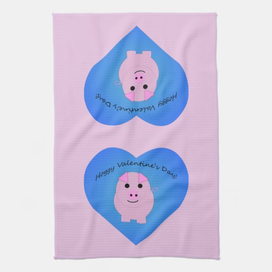 Cute Hoggy Valentijnsdag Theedoek (Verticaal)