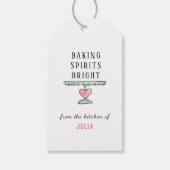Cute Holiday 'Baking Sprits Bright' cadeautjes Lab Cadeaulabel (Voorkant)