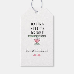 Cute Holiday 'Baking Sprits Bright' cadeautjes Lab Cadeaulabel