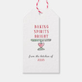 Cute Holiday 'Baking Sprits Bright' cadeautjes Lab Cadeaulabel (Voorkant)