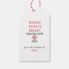 Cute Holiday 'Baking Sprits Bright' cadeautjes Lab Cadeaulabel