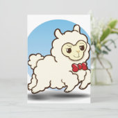 Cute Holiday Cartoon Lama Kaart (Staand voorkant)