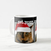 Cute Holiday Cat!  get.your.merry.on Koffiemok (Voorkant links)